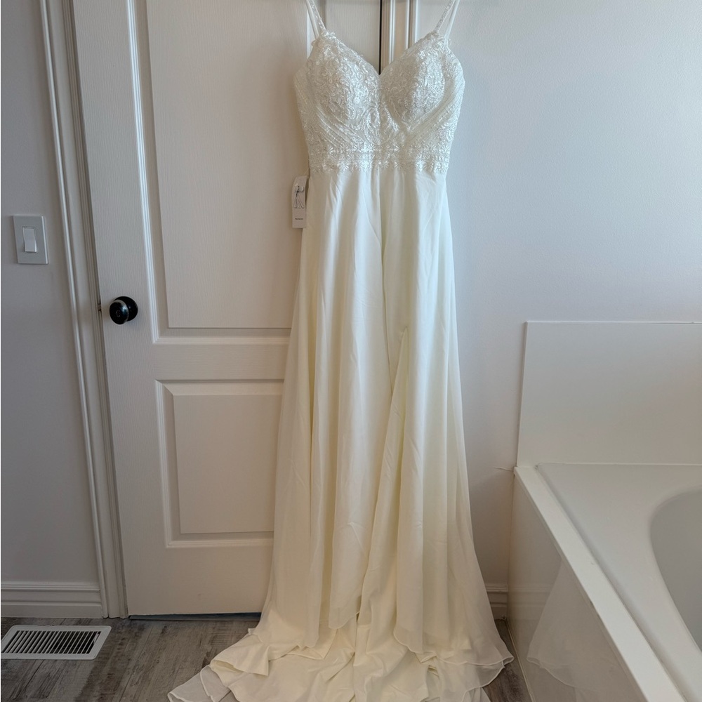 Wedding Dress A-line, Chiffon & Lace